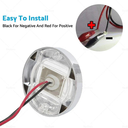 4 x Round LED Marine Boat Courtesy Lights - White (Various Years)