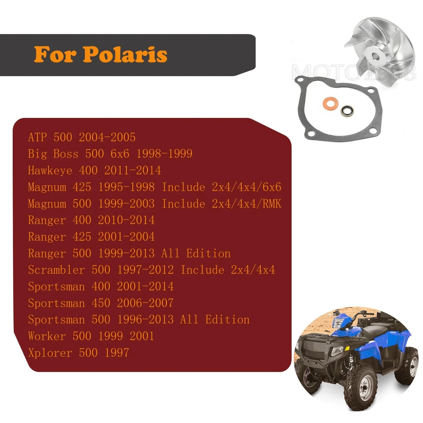 Water Pump Aluminum Impeller Gasket for Polaris