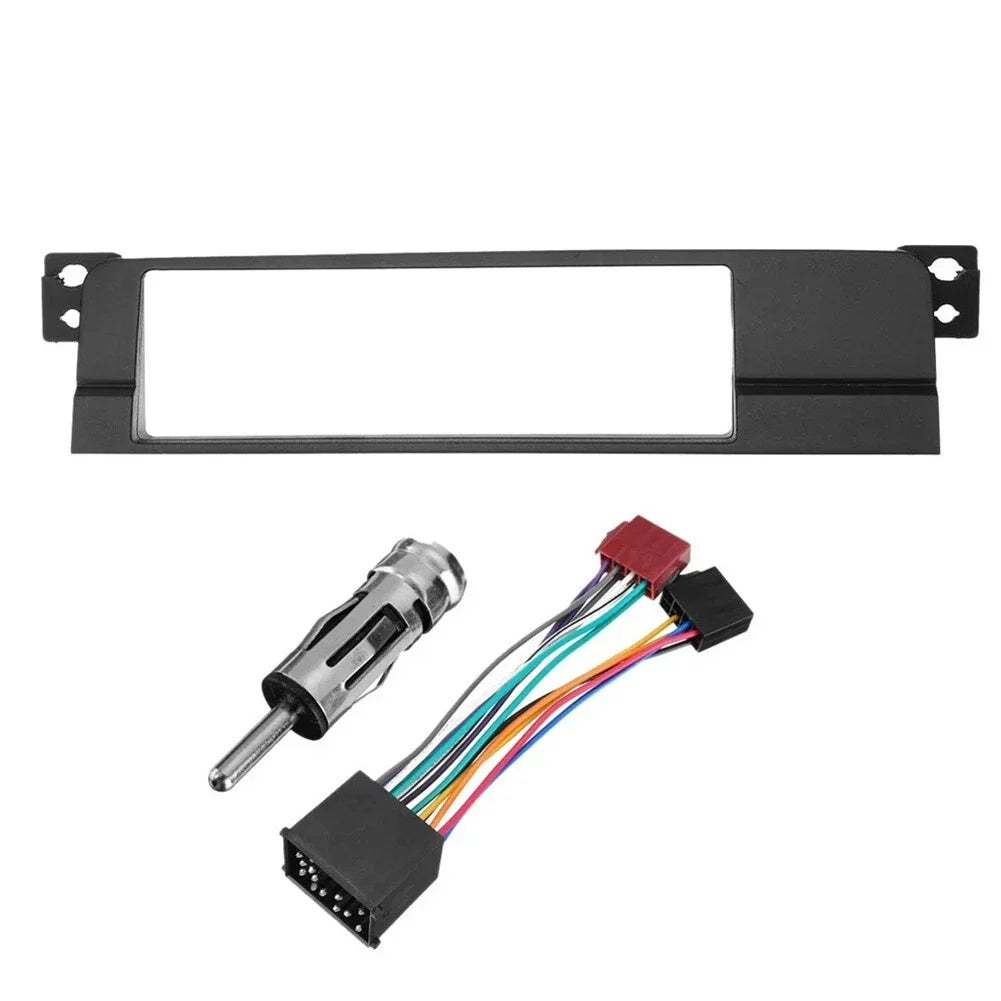 1 Din Radio Fascia Adaptor Panel with Wiring Harness for BMW E46 (1998–2005)