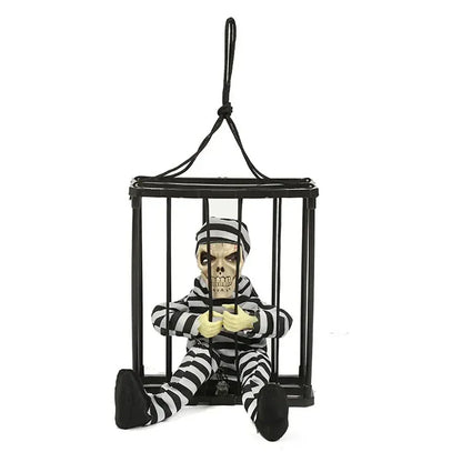 Light Up Eyes Skeleton Halloween Decoration with Sound for Home Decor