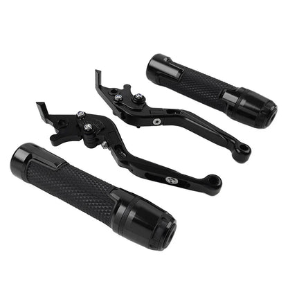 Black Extendable Brake Clutch Lever Grip Set for BMW S1000R S1000RR (2010-2023)