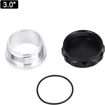 3" Aluminium Alloy Weld On Filler Neck & Cap for Oil Fuel Water Tank Black
