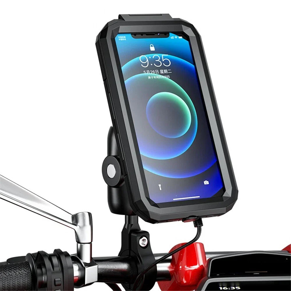 Wireless Fast Charger Type C Phone Holder Case for Motorcycle Universal