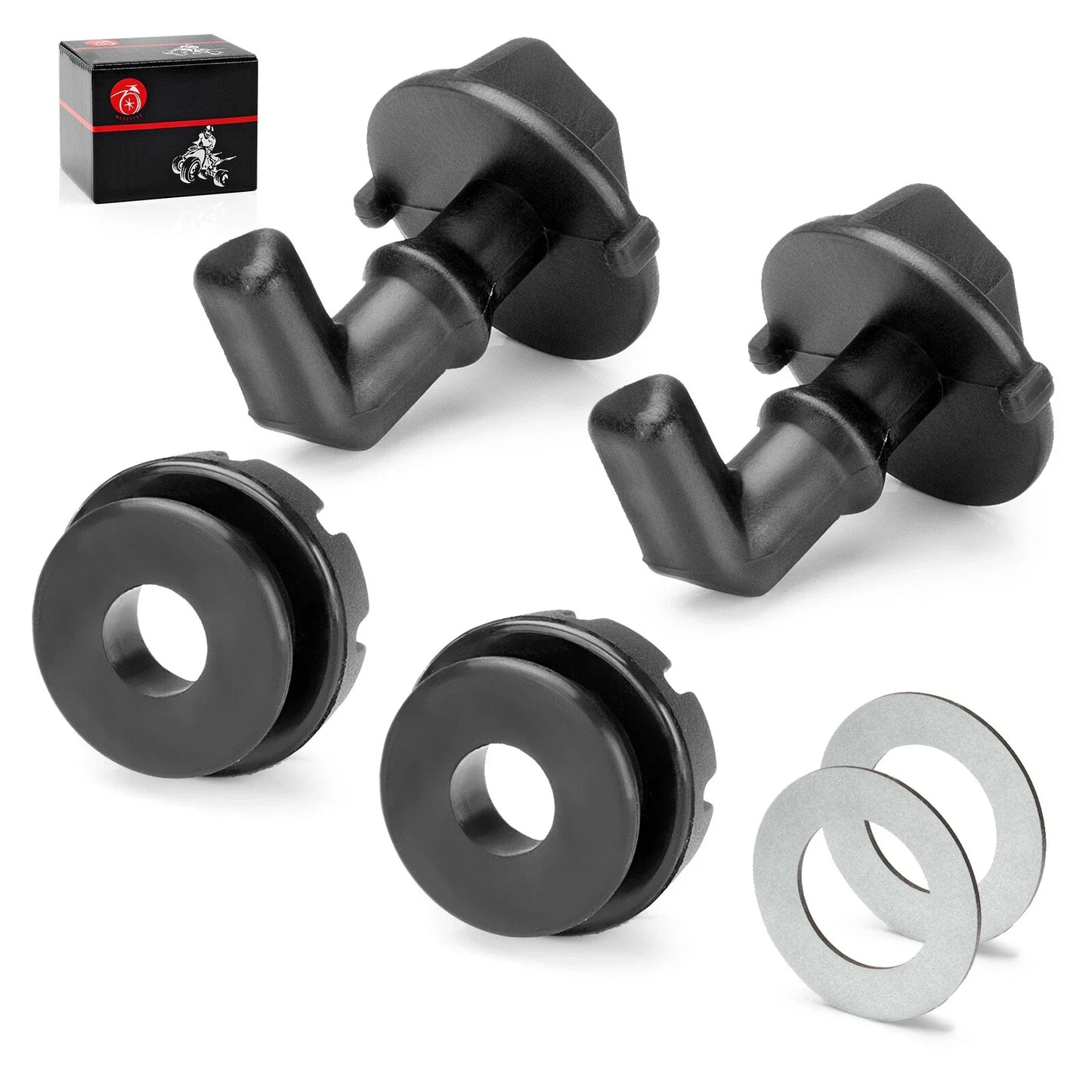 2 x Hood Latch Toggles + Grommets Washers for Polaris RZR S 4 800 (2008–2014)