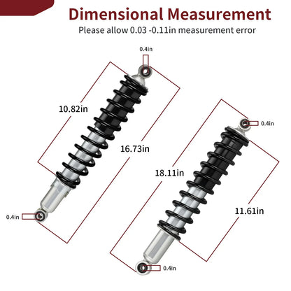 Front Rear Shocks Absorber for Honda Rancher 420 TRX420FM FE TE TM FPE FPM (2007–2013)