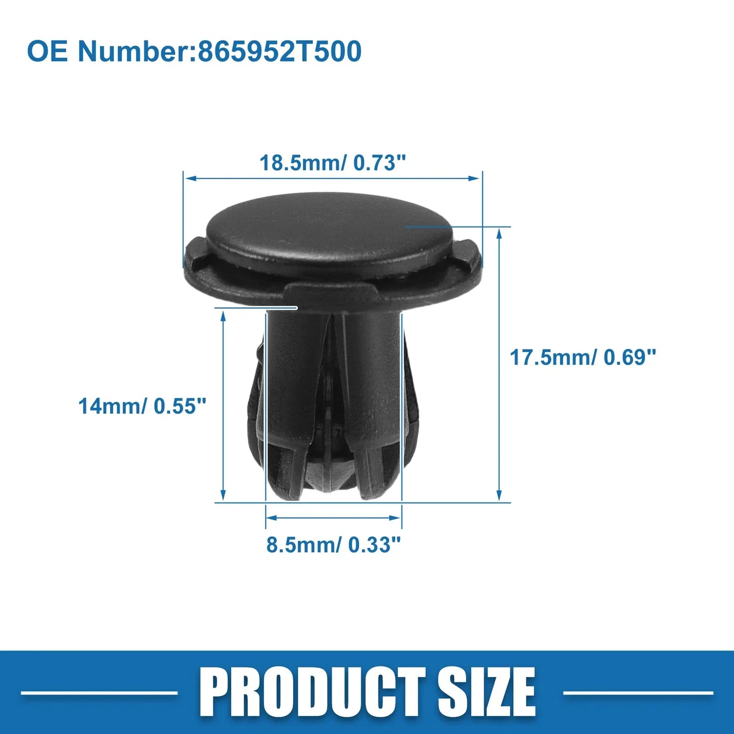 30 x Push-Type Retainer Clips for Hyundai Accent (2010-2017)