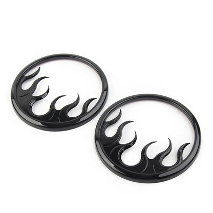 Motorcycle Front Speaker Grill Trim Covers for Harley Electra Glide (14-22)