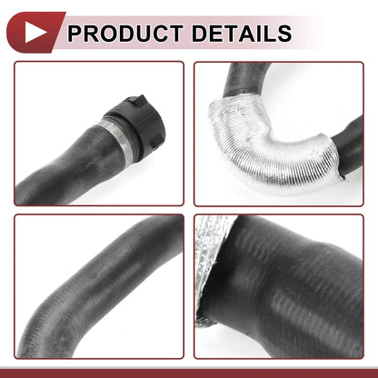 Radiator Coolant Hose 3.0L L6 for BMW 528i (2011) Rubber Black
