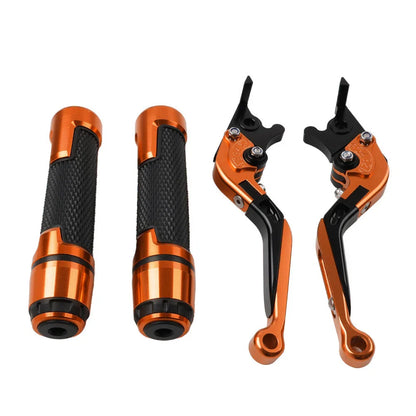 Orange Extendable Brake Clutch Lever Grip Set for BMW S1000R S1000RR (2014-2023)