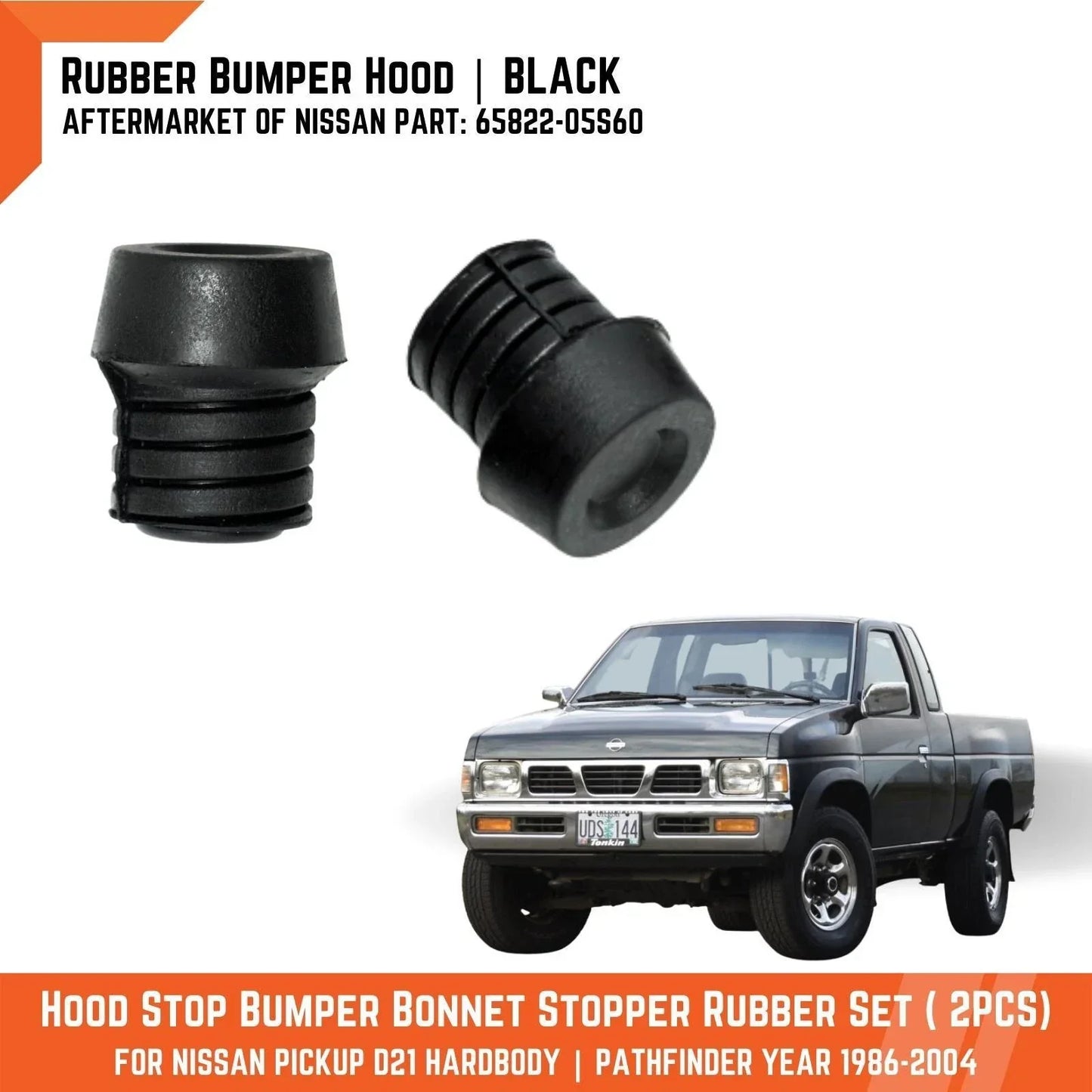 Hood Stopper Bumper Cushion for Nissan Navara D21 (1986-1997)