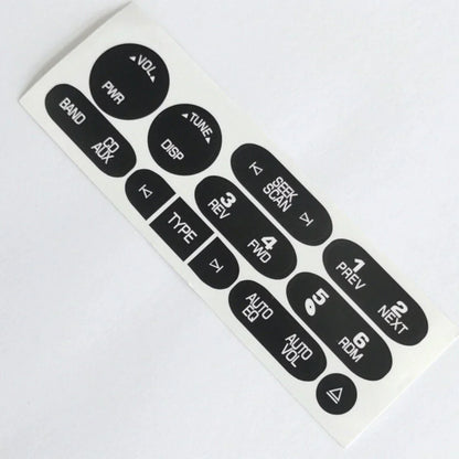 Radio Button Repair Decal Sticker for 2002-2006 Cadillac Isuzu Black