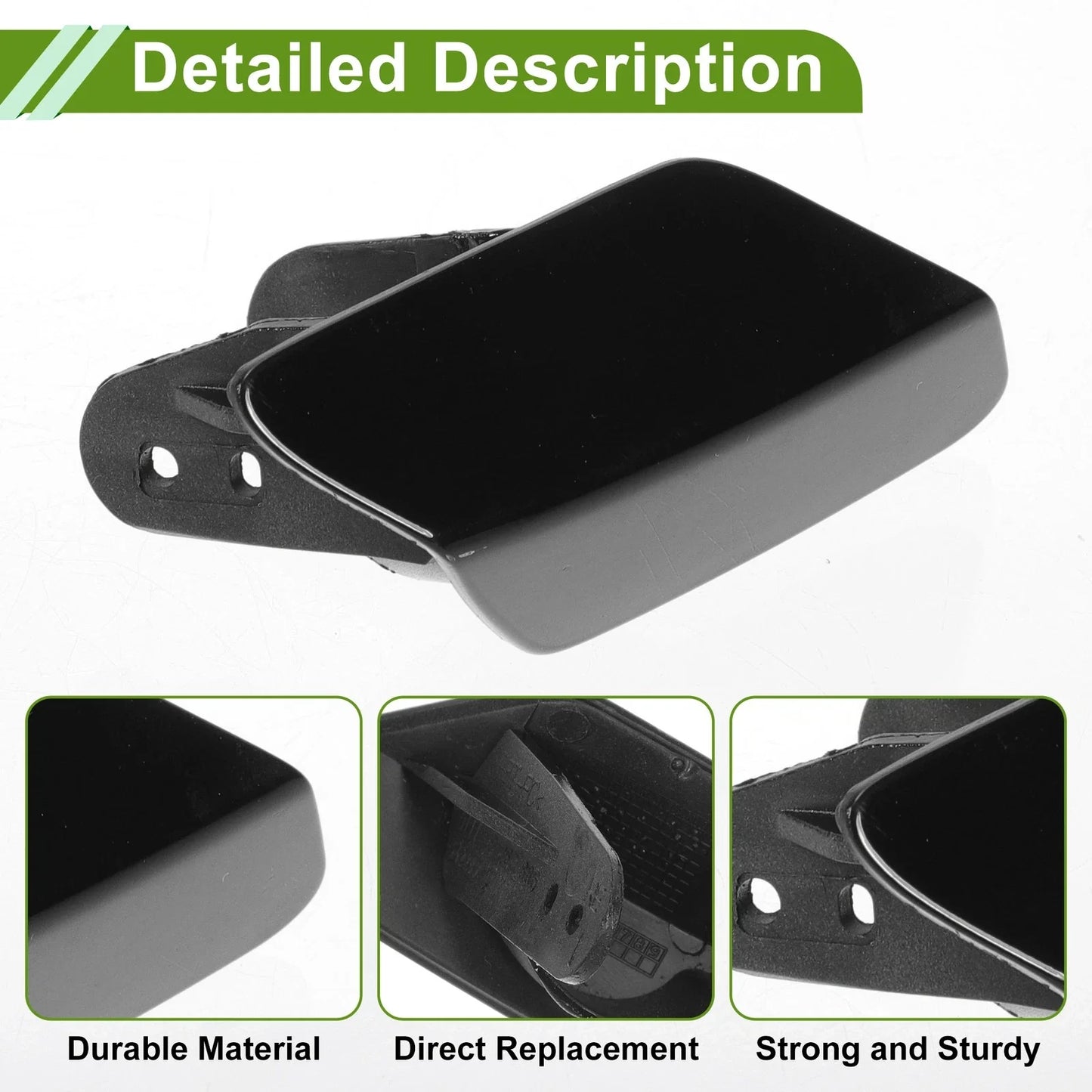 Front Right Washer Nozzle Cover Cap for BMW 320i (2013 - 2018) Black