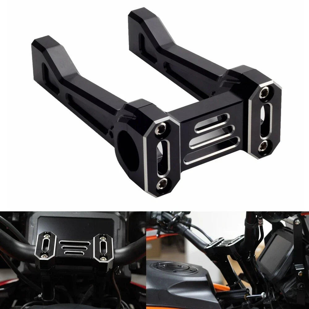 Tall Handlebar Risers w/Top Clamp Cover for Harley Pan America 1250 (21-23)