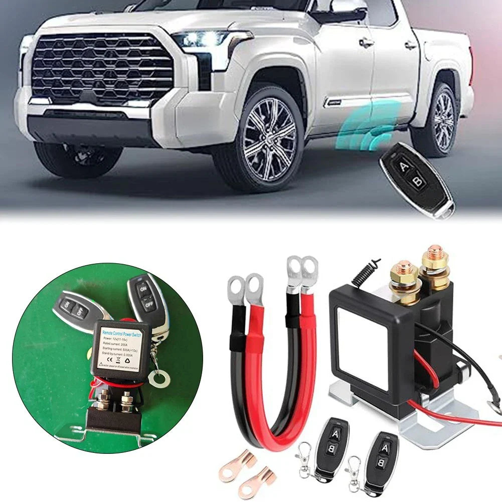 4 AWG Battery Cables with Wireless Disconnect Switch for Vehicle Security