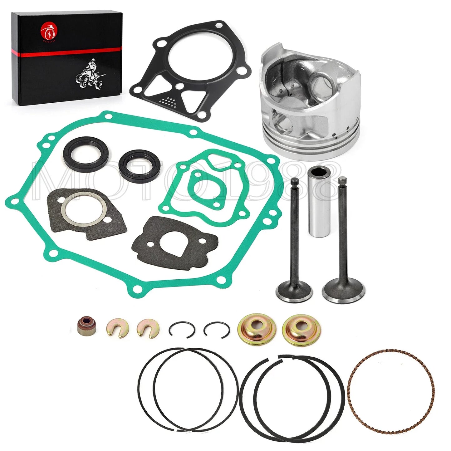 Piston Gasket Valve Rebuild Kit for Yamaha Golf Cart G2 G5 G8 G9 (1989–1996)
