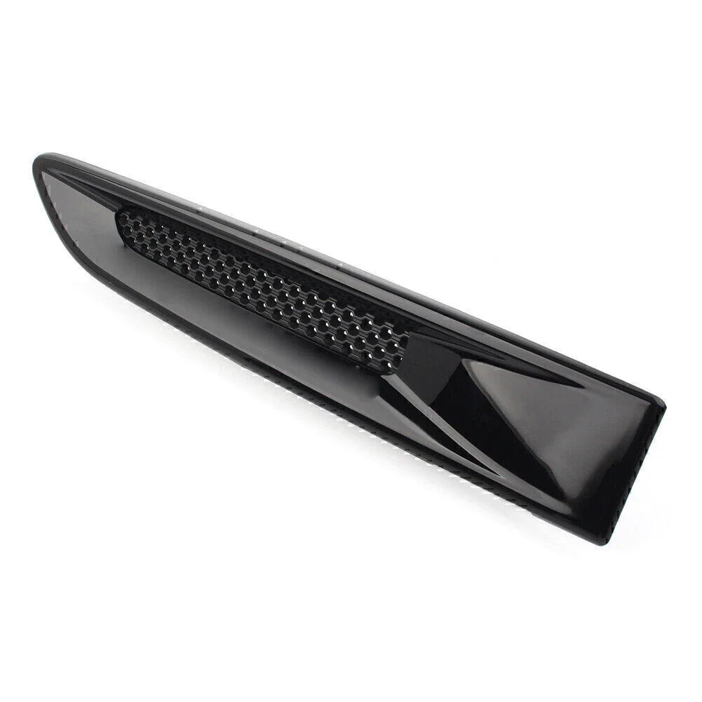 Black Front Side Fender Air Vent Grille Trim for Jaguar XE F-Pace XF (2015-2023)