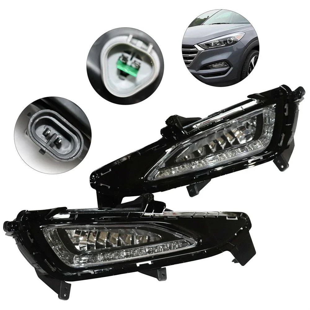 LED Daytime Running Lights for 2015-2021 Hyundai Tucson Left & Right Pair