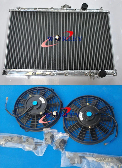 52mm Aluminum Radiator & Fans for Mitsubishi Lancer EVO 1-3 (92-96)