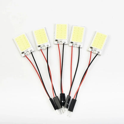 LED Panel Lights White COB 18LED Car Interior Dome Festoon for Car
