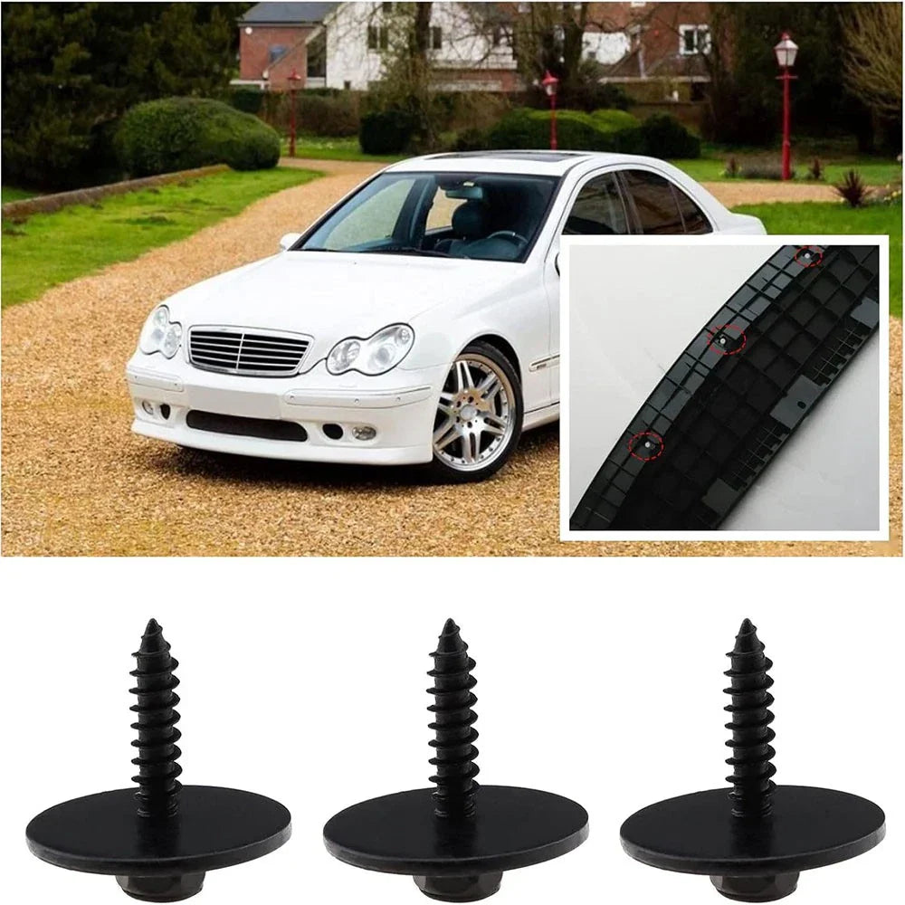 10 x Car Body Fender Metal Screws for Mercedes Benz W203 W204 (2000-2015)