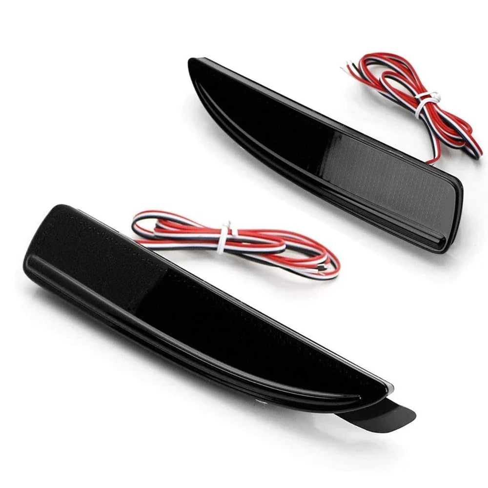 Smoked Black LED Rear Bumper Reflector Tail Light for Mazda 3 5 6 (2004-2023)