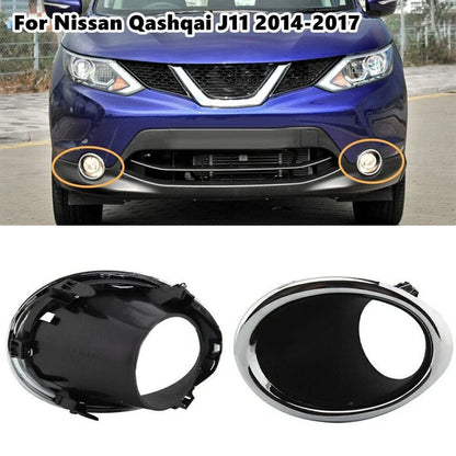 Left/Right Fog Light Lamp Cover Bezel Trim 2 x for Nissan Qashqai (2014–2017)
