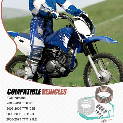 Clutch w/Gasket Spring for Yamaha TTR125/TTR125E/TTR125L