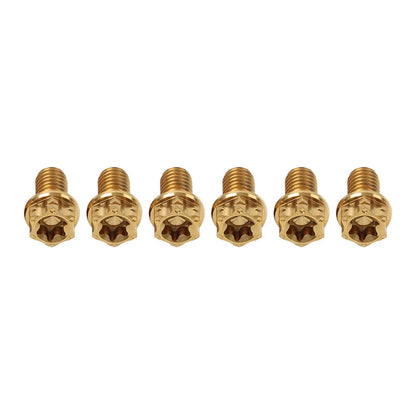 6pcs M6x30mm Titanium Torx Head Flange Bolts for Bike Motorcycle