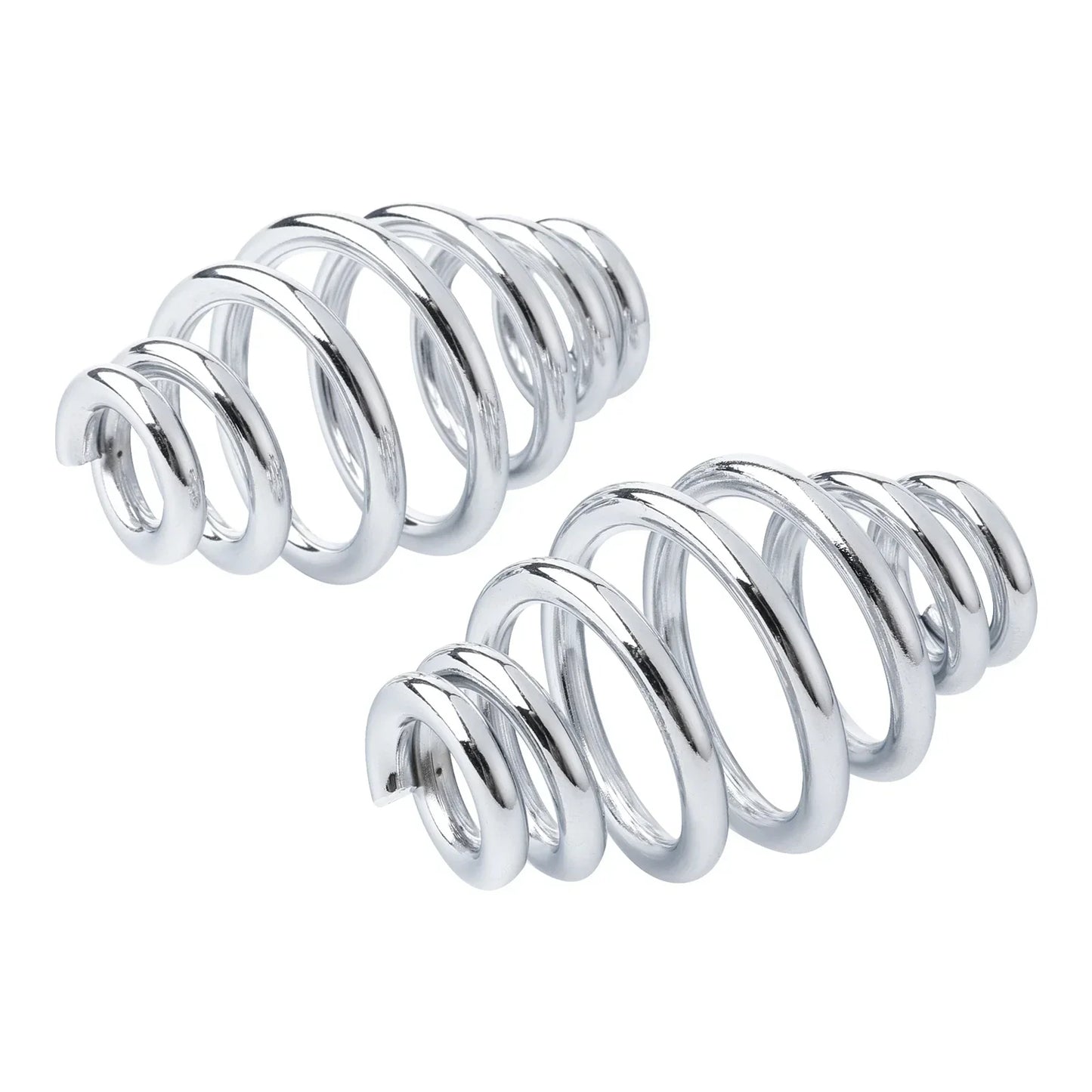 Chrome 3" Barrel Coiled Solo Seat Springs for Harley Bobber Softail Chopper