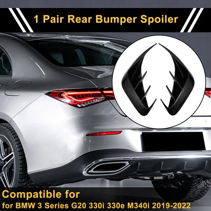 Rear Bumper Spoiler for BMW 3 Series G20 330i 330e M340i Gloss Black ABS