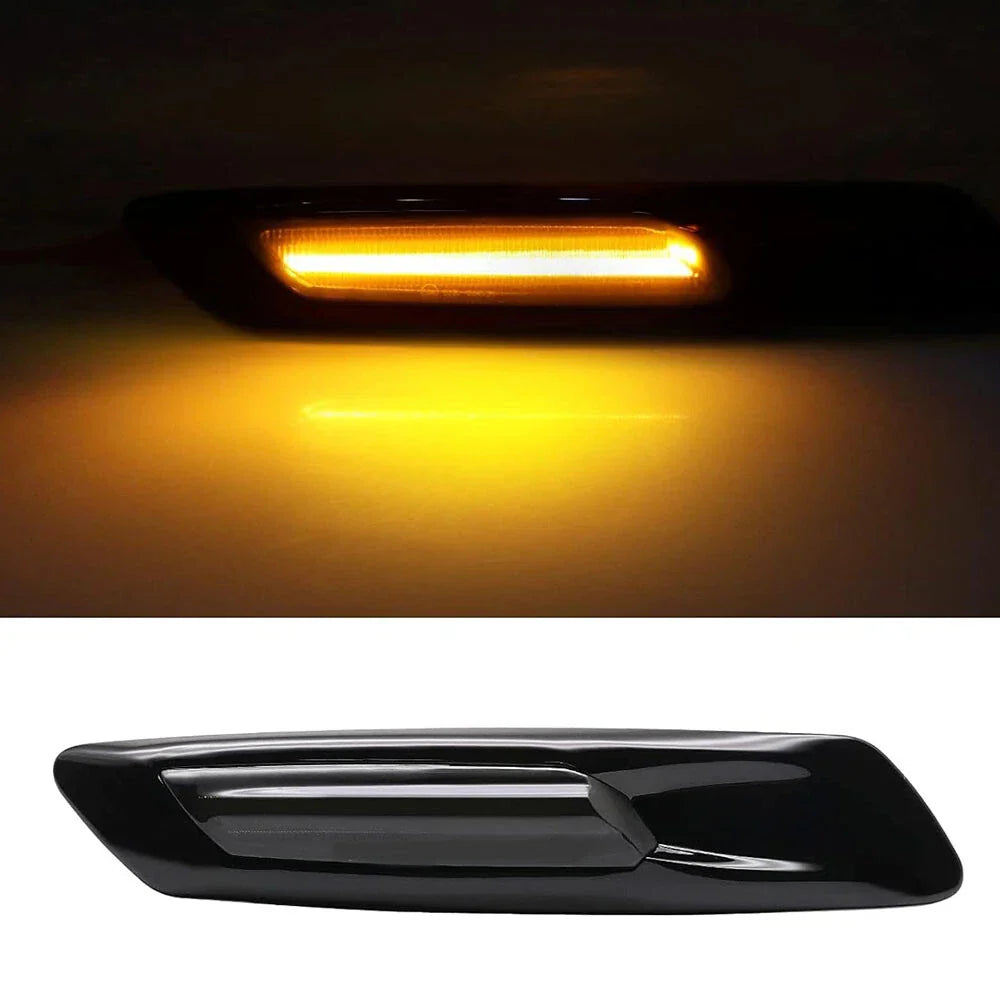 LED Side Marker Lamp Turn Signal Smoked for BMW 550i 535i 528i (2006-2010)