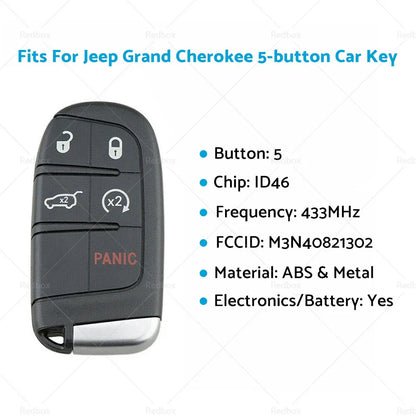 Transponder Key for Jeep Grand Cherokee (2014-2019)