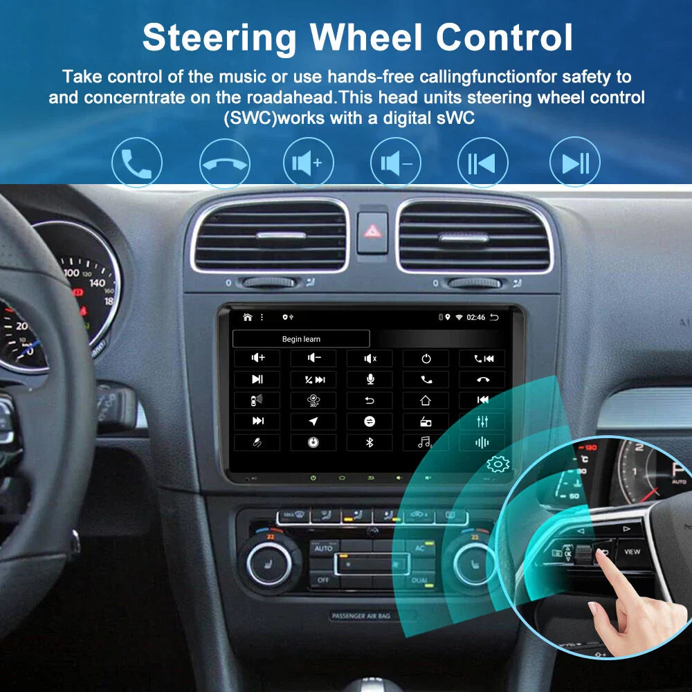 9'' Wireless CarPlay Android Auto Head Unit for VW Tiguan (2008-2016)