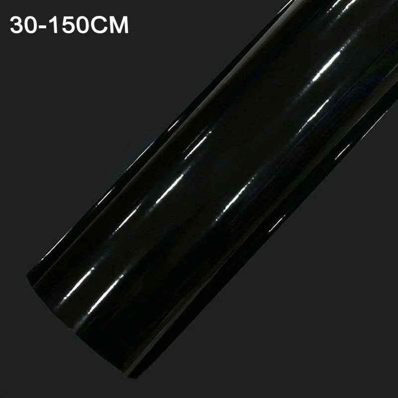 Gloss Black Vinyl Wrap Film Car Sticker Decal With Air Bubble