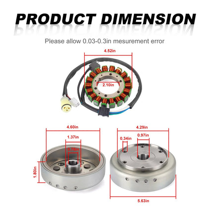 Stator & Flywheel Rotor & Gasket for Yamaha Rhino YXR 660 (2004–2007)