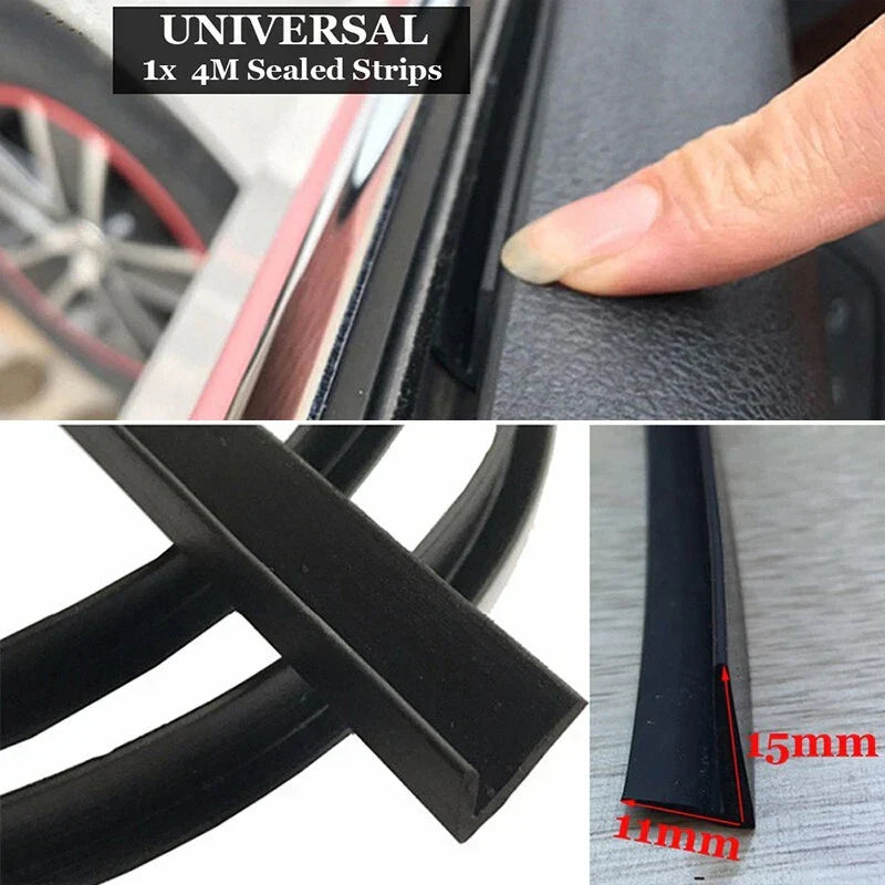 4M Car Side Trim Moulding Rubber Weatherstrip Abnormal Noise Seal Strip for Car