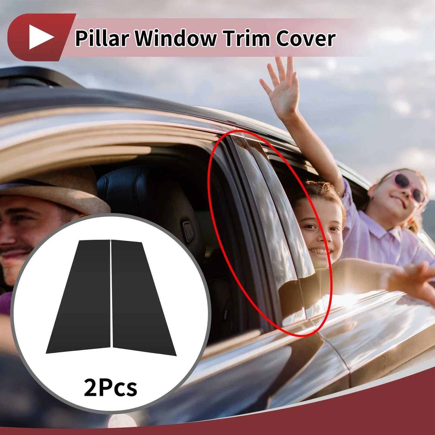4 x Front Rear Left Right Door Pillar Window Trim for BMW 4-Series (2021-2024)