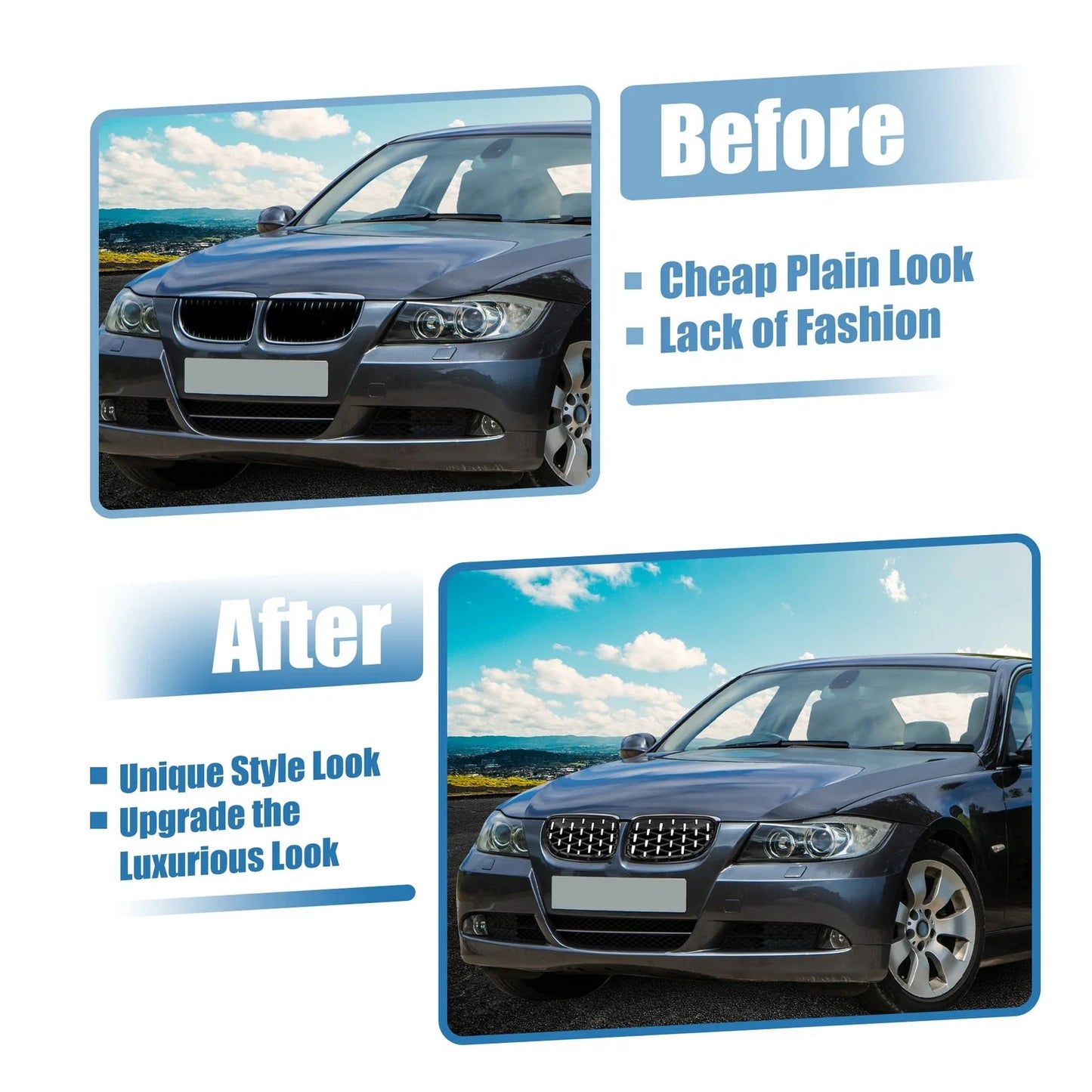 Pair Front Hood Bumper Grille for BMW 335is 328i xDrive 335i xDrive E92