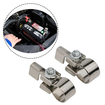 2 x Battery Cable Pure Copper Terminal Clamp Connectors 16-18MM for Car Buses