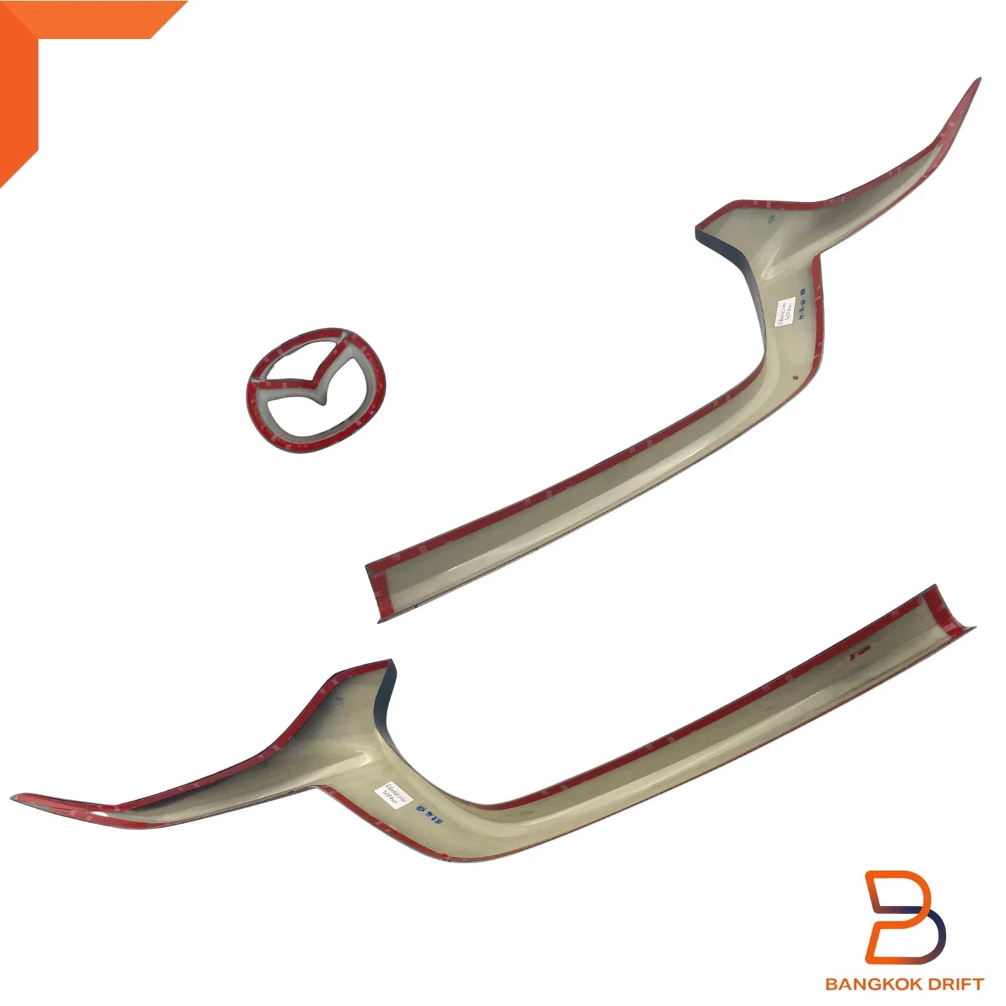 Matte Black Front Lower Grille Trim Cover for Mazda BT-50 (20-23)