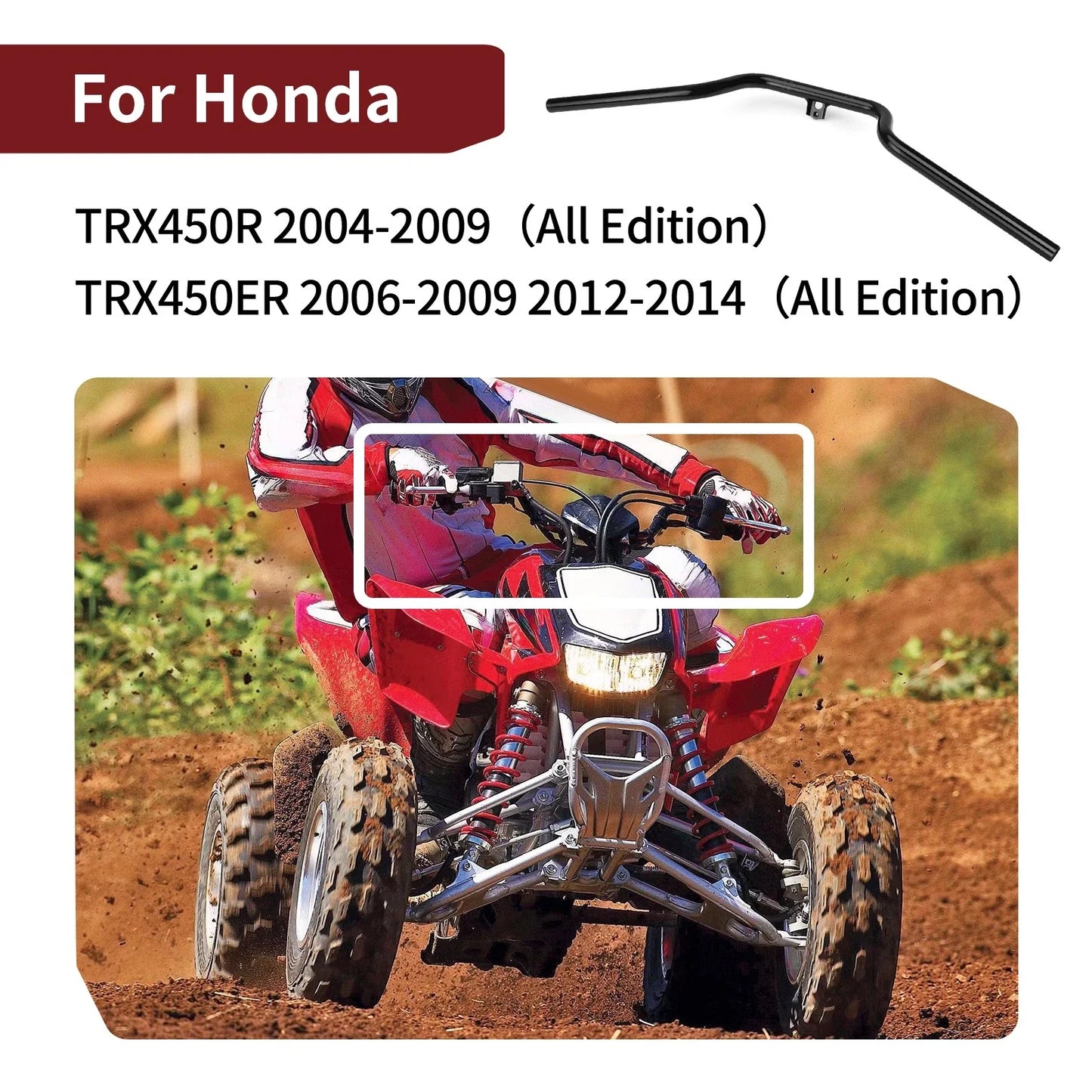 Handlebar for Honda TRX450ER TRX450R (2009–2014)