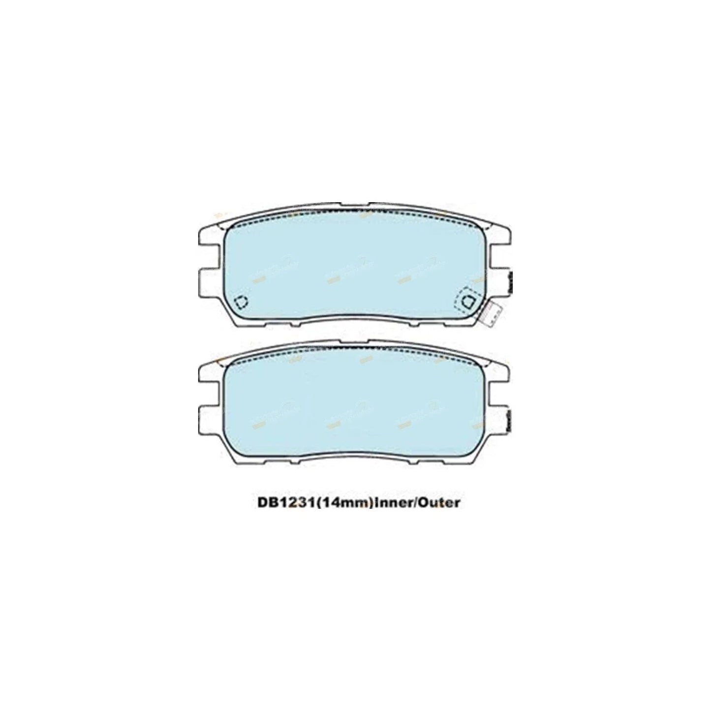 4WD Rear Disc Brake Pad Set for Mitsubishi Nimbus UG (1998-2004)