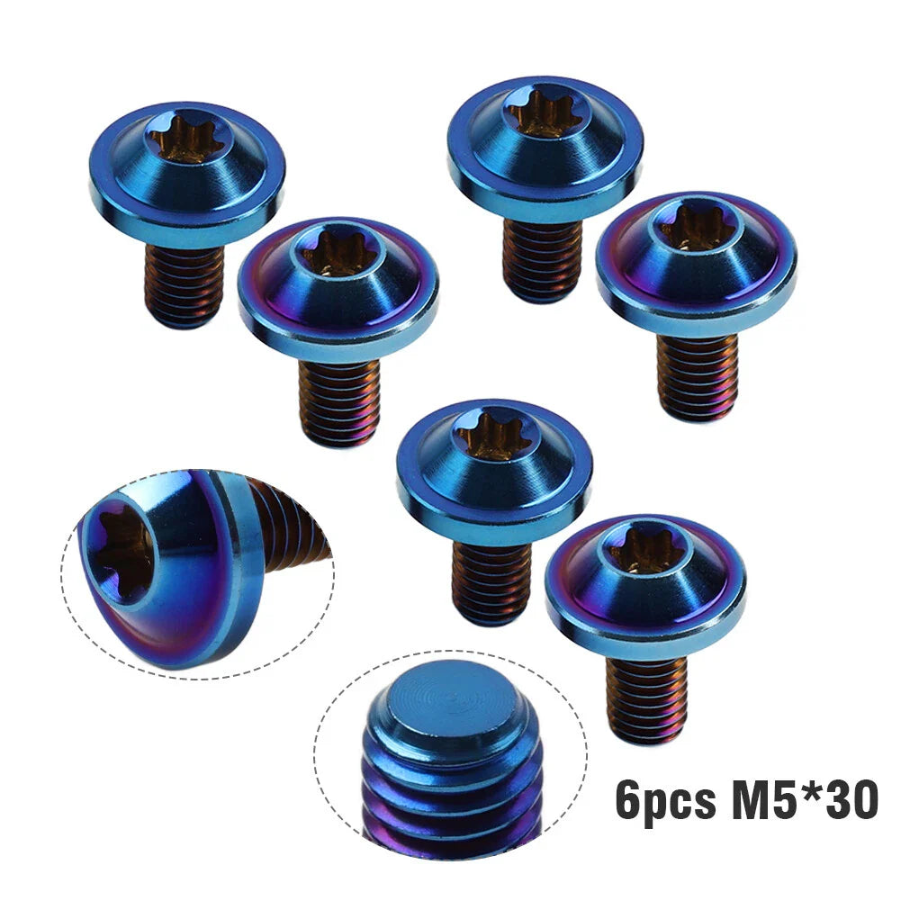 6pcs M5x30mm Alloy Torx Head Screws for Bike Motorcycle