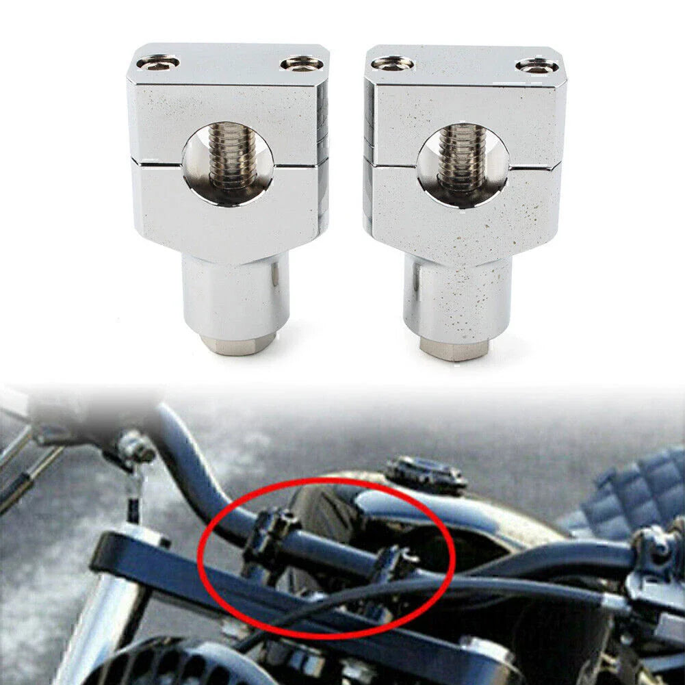 1" Motorcycle Handlebar Risers Clamp Mounts for Harley Fatboy