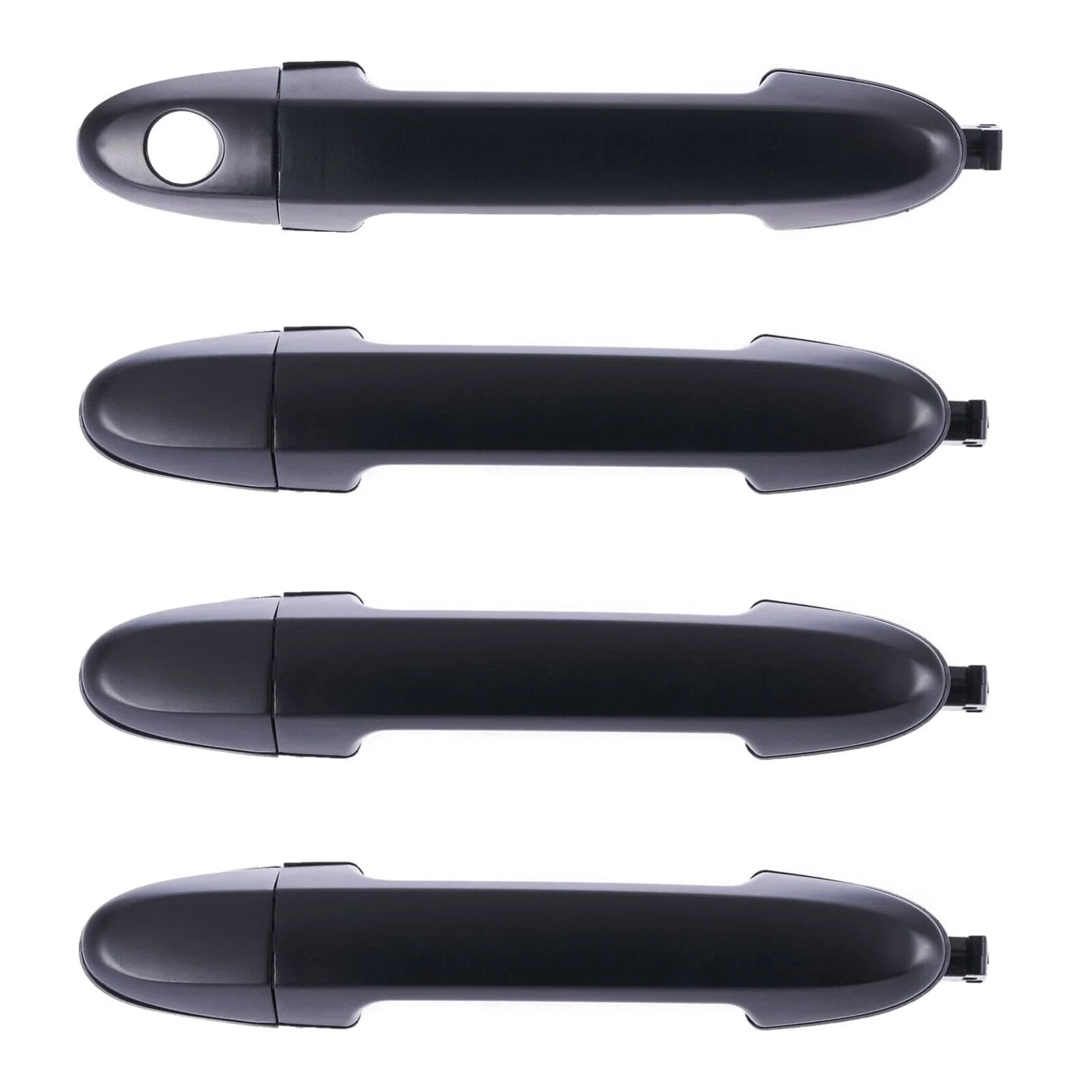 4pc Front/Rear Door Handles Blk for Hyundai Santa Fe CM (2006–2012)