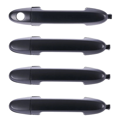 4pc Front/Rear Door Handles Blk for Hyundai Santa Fe CM (2006–2012)
