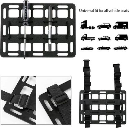 Tactical Molle Panel Headrest Gun Rack Storage for Universal Vehicle