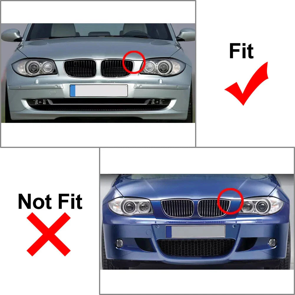 Diamond Front Kidney Grill for BMW 1 Series E81 E82 E87 E88 (2004-2013)