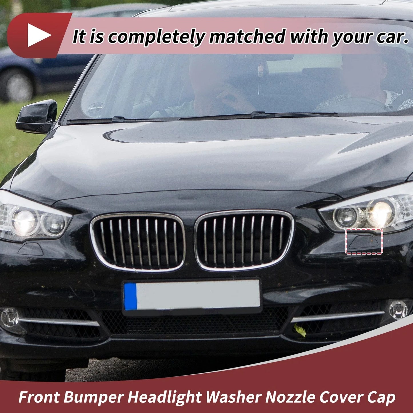Front Left Washer Nozzle Cover Cap for BMW 535i GT Blue (2010-2017)