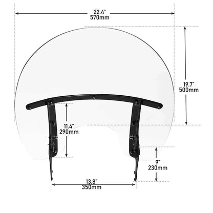 Windscreen for Harley Softail Deluxe Fat Boy FLS 2000-2017